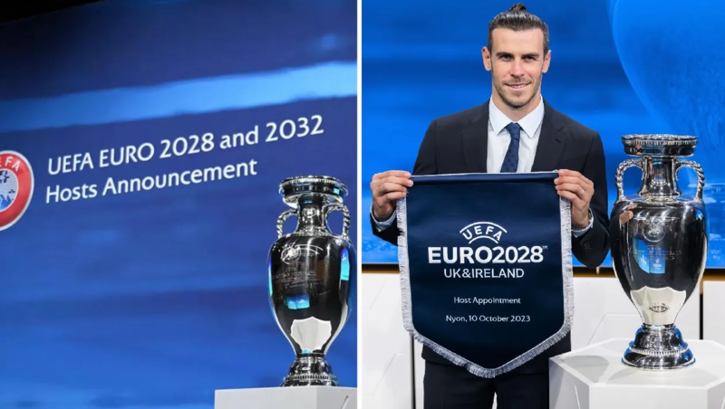 Euro 2028 sẽ diễn ra tại Vương quốc Anh và Ireland, với trận chung kết dự kiến tổ chức tại Wembley. 
